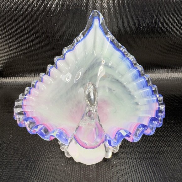 Venetian Art Glass Duck Bird Chicken Shaped Dish Bowl Candy Dish Container Italy - Picture 13 of 13